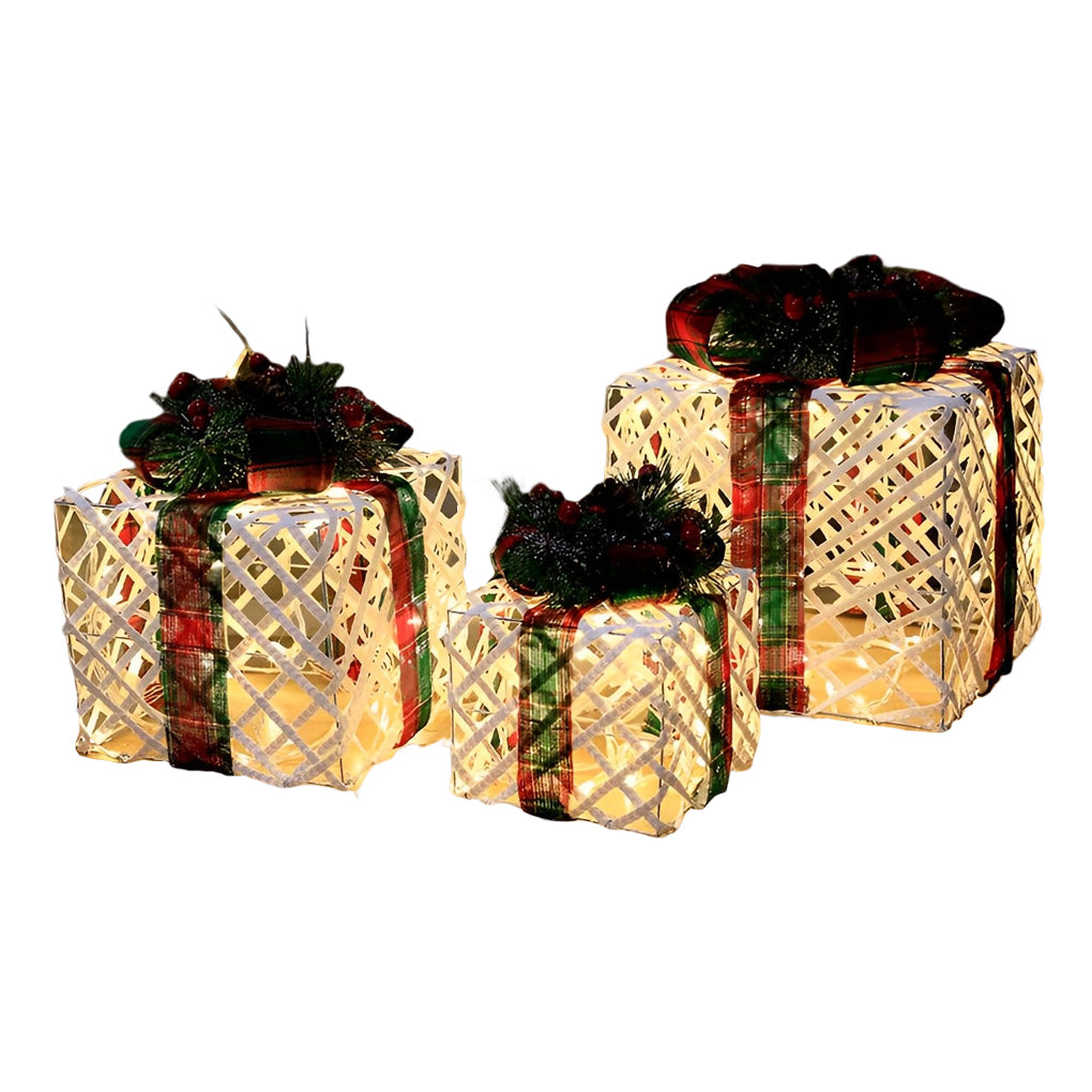 "WINTERBERRY TRIO: Enchanted Festive Gift Box Scene Ensemble"  

1. **WINTERBERRY GIFT BOX** - A charmingly crafted box adorned with intricate winter motifs, perfect for housing holiday treasures.  
2. **HOLLYFROST SCENE SETTING** - A delightful miniature