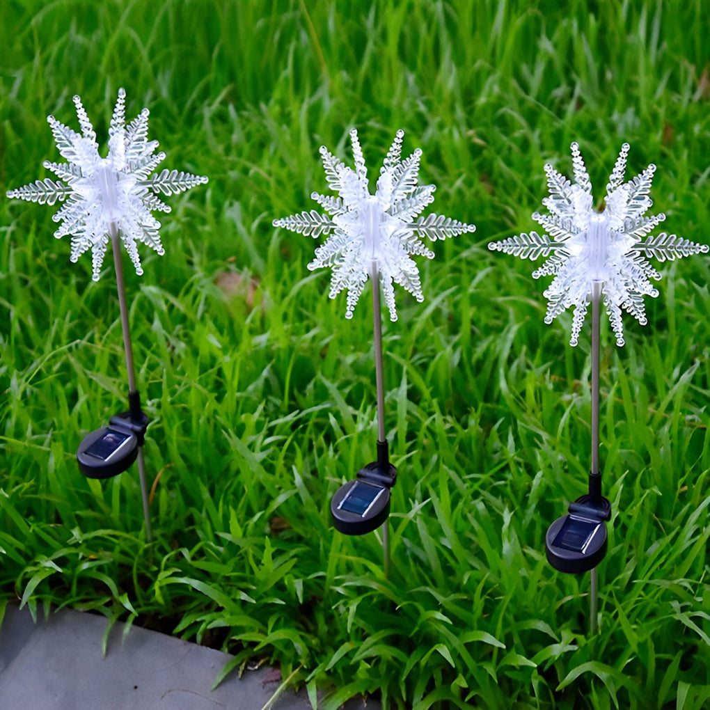 WINTERTON POLYMER SNOWFLAKE GARDEN ILLUMINATORS - SET OF TWO FOR ENCHANTING OUTDOOR DISPLAY