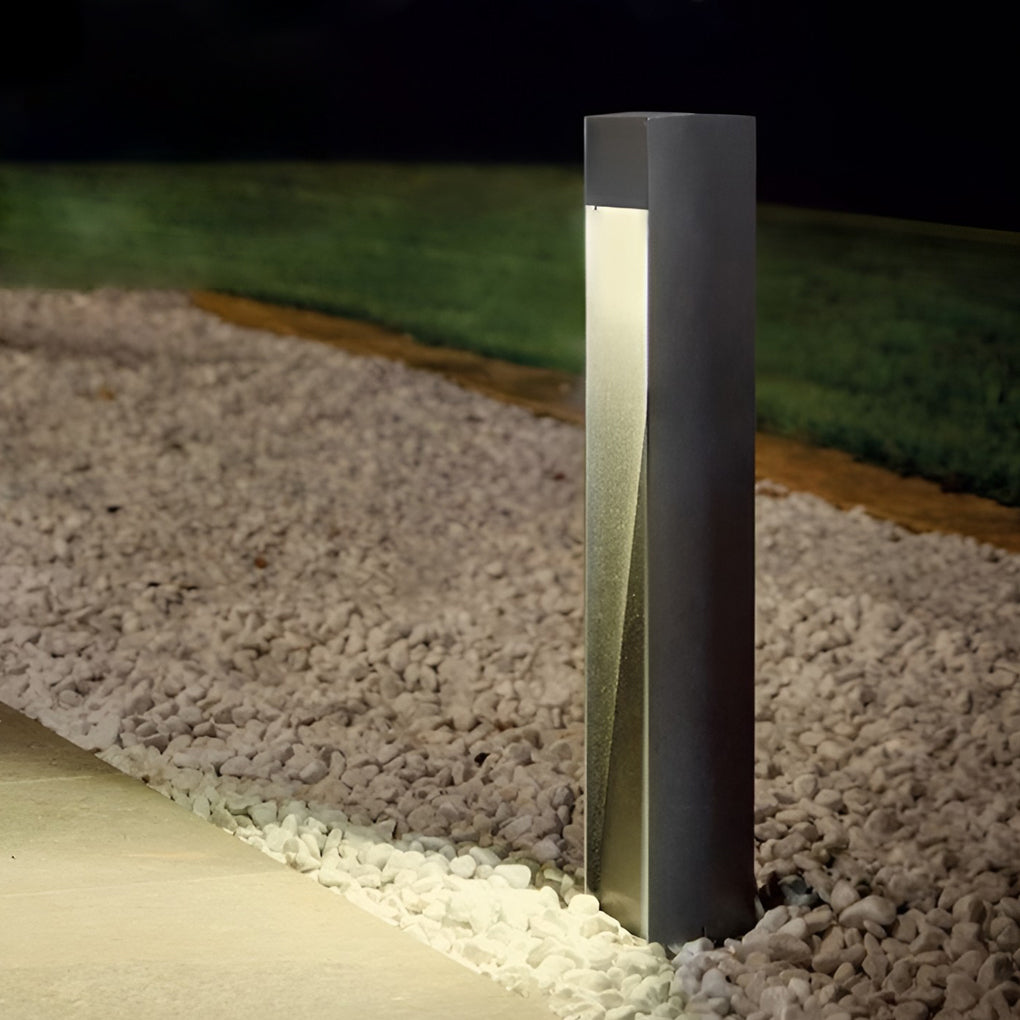 WINTERBOURNE RECTANGULAR LED PATHLIGHT, 5W WEATHERPROOF ILLUMINATION FIXTURE WITH SLIDING OPEN DESIGN