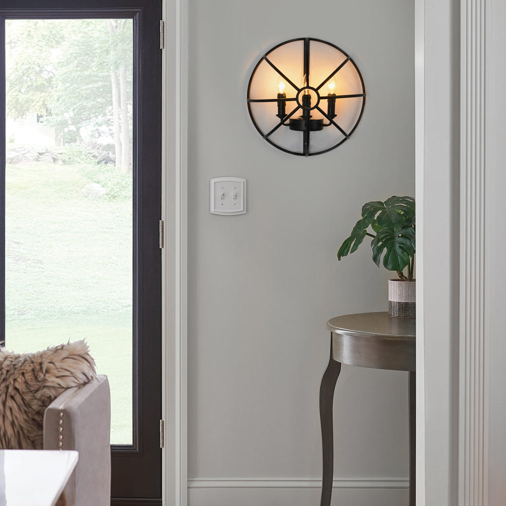 WINDSOR CAST IRON HEMISPHERICAL WALL LANTERN