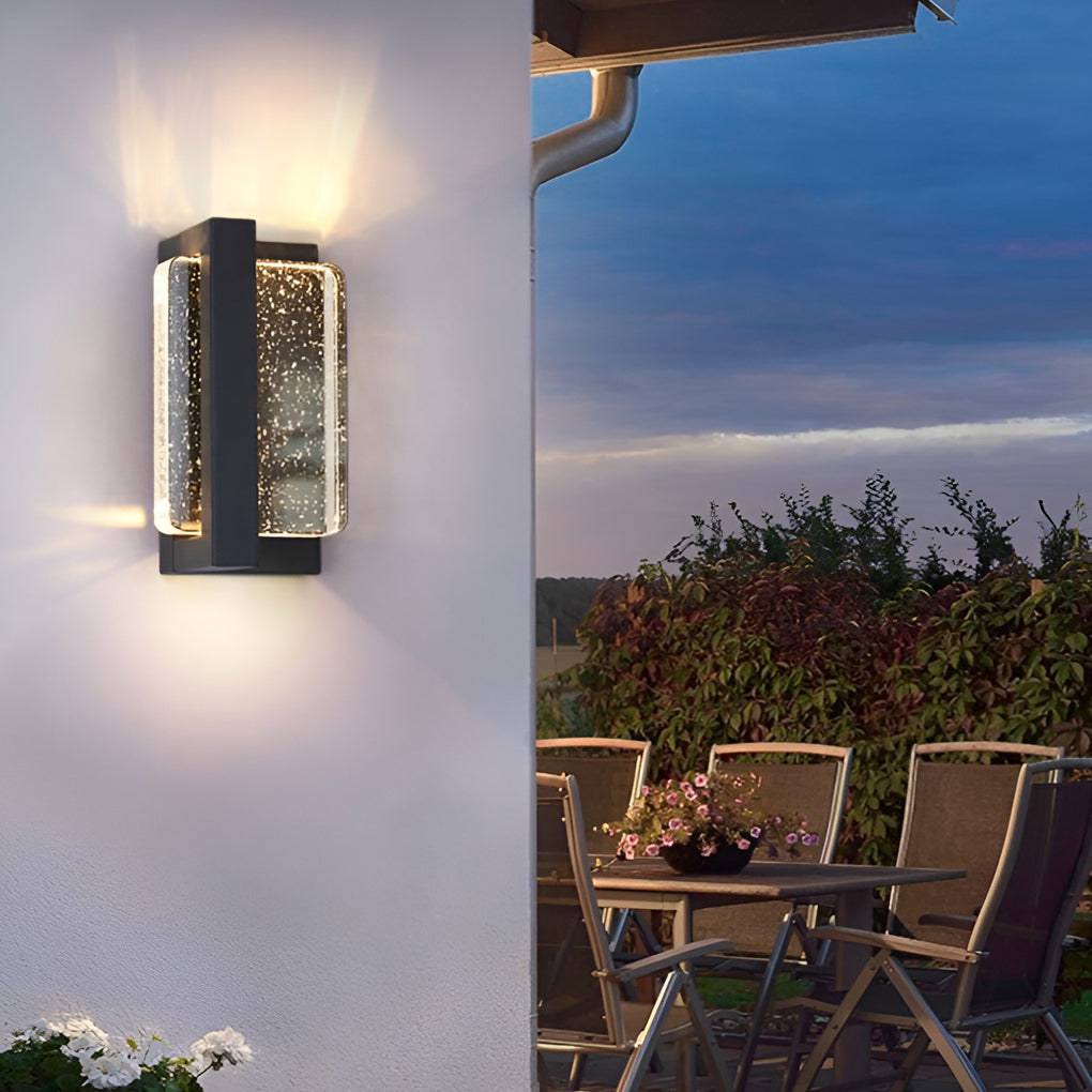 WINDSOR CRYSTAL RAINWATER OUTDOOR SCONCE