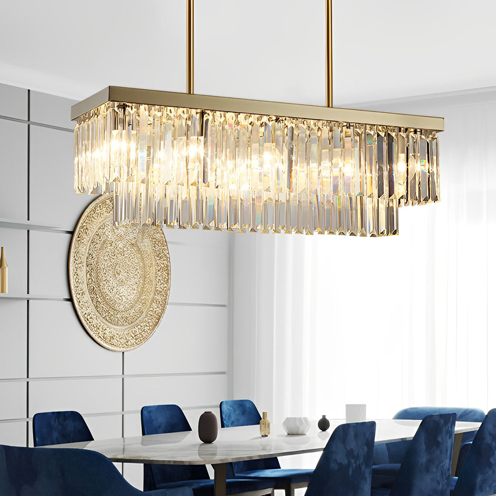 WINDSOR CRYSTAL RECTANGULAR DIMMER CHANDELIER