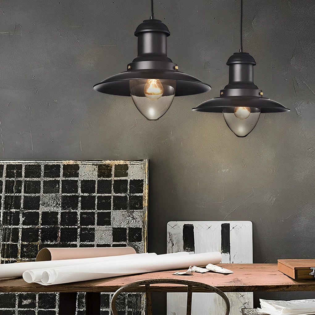 WINTHROP INDUSTRIAL ROUND METAL CEILING LIGHT