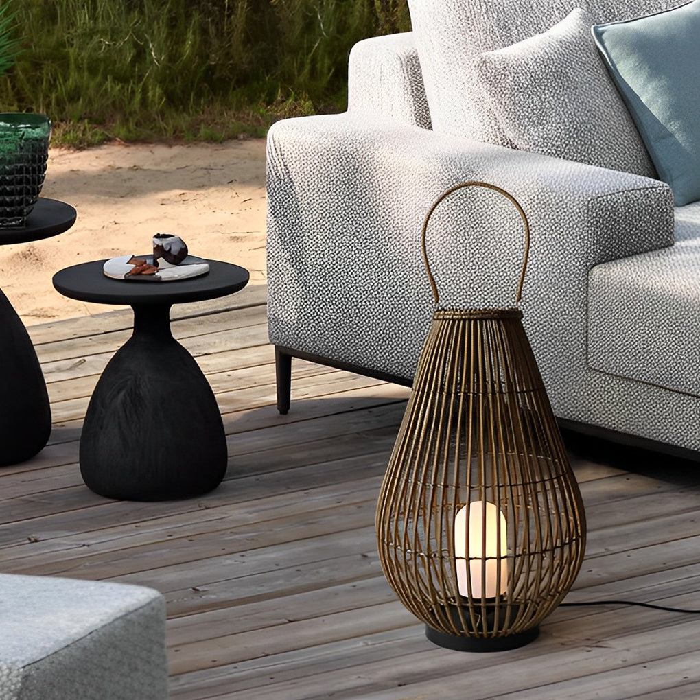 1. **HATHERLEIGH RATTAN WEAVE OUTDOOR LANTERN**  
   A handcrafted rattan lantern featuring a waterproof design, perfect for illuminating your outdoor spaces with a touch of modern charm.

2. **PENROSE IRON & RATTAN GARDEN LIGHT**  
   This unique outdoor