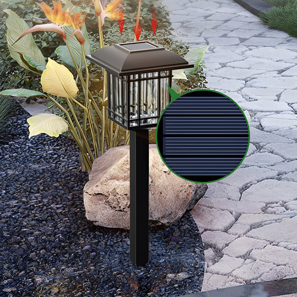 WINDSOR SOLAR SQUARE GARDEN ILLUMINATORS, WEATHER-RESISTANT OUTDOOR LANTERNS