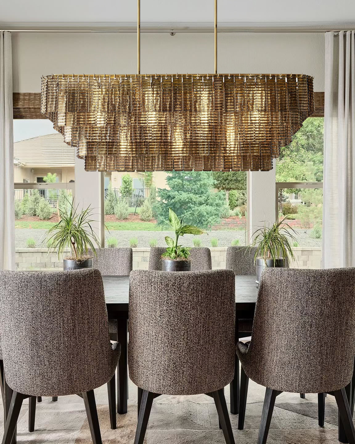 VERDANT MIST RECTANGULAR CRYSTAL LIGHTING