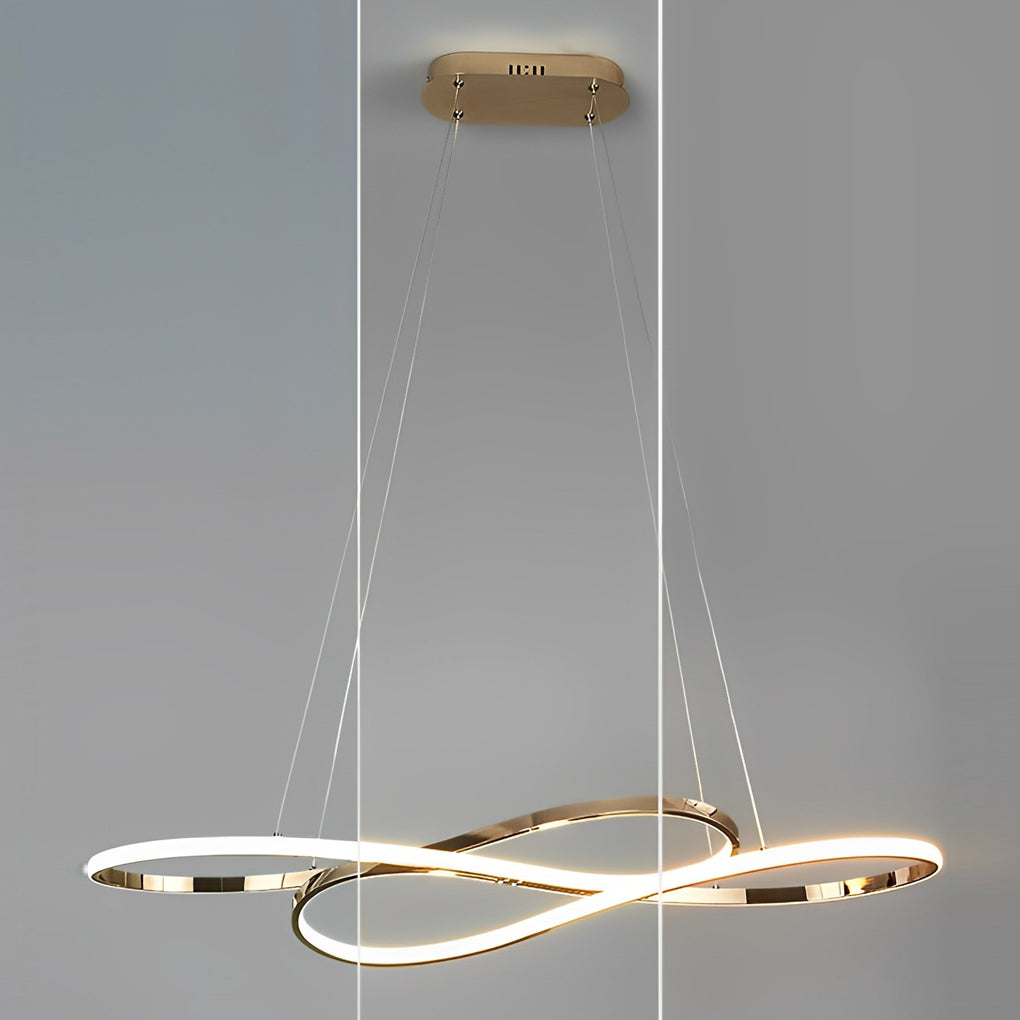 WINDSOR WAVED 8-LOOP DIMMABLE LED CHANDELIER