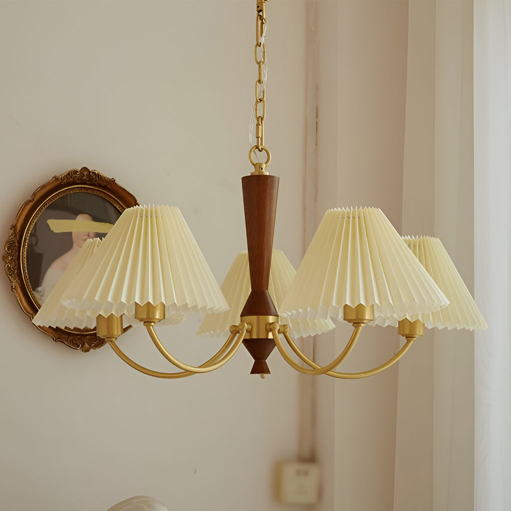 BRAMBLETON TRIPLE GATHERED LAMP SHADE CHANDELIER WITH 12W LED