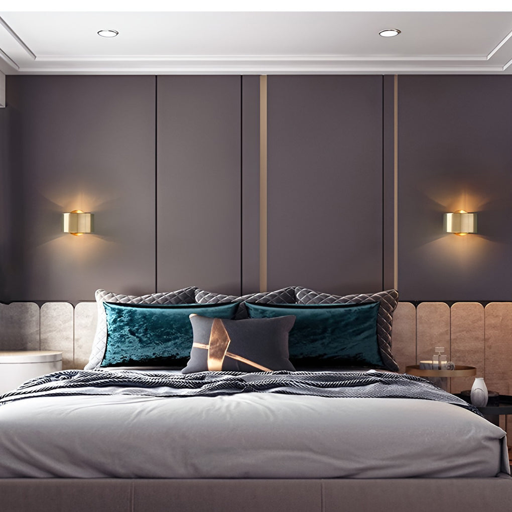 WINTHROP GOLDEN ORB WALL SCONCE WITH DUAL LIGHTING