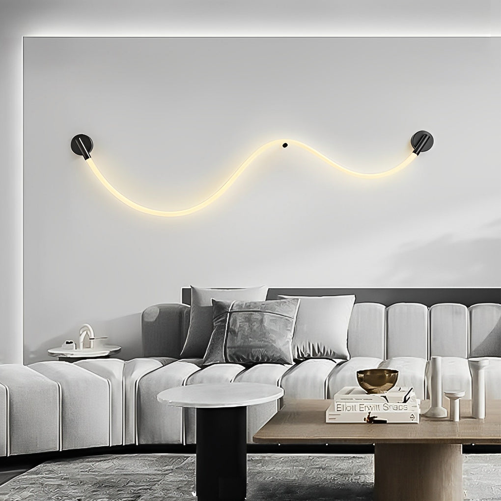1. **WILLOUGHBY TWISTED ROPE LED SCONCE** - A modern decorative wall light featuring flexible twisted rope design, perfect for creating a warm atmosphere in contemporary spaces.

2. **BRAMBLEWOOD MINIMALIST ILLUMINATION SCONCE** - A sleek and sophisticate
