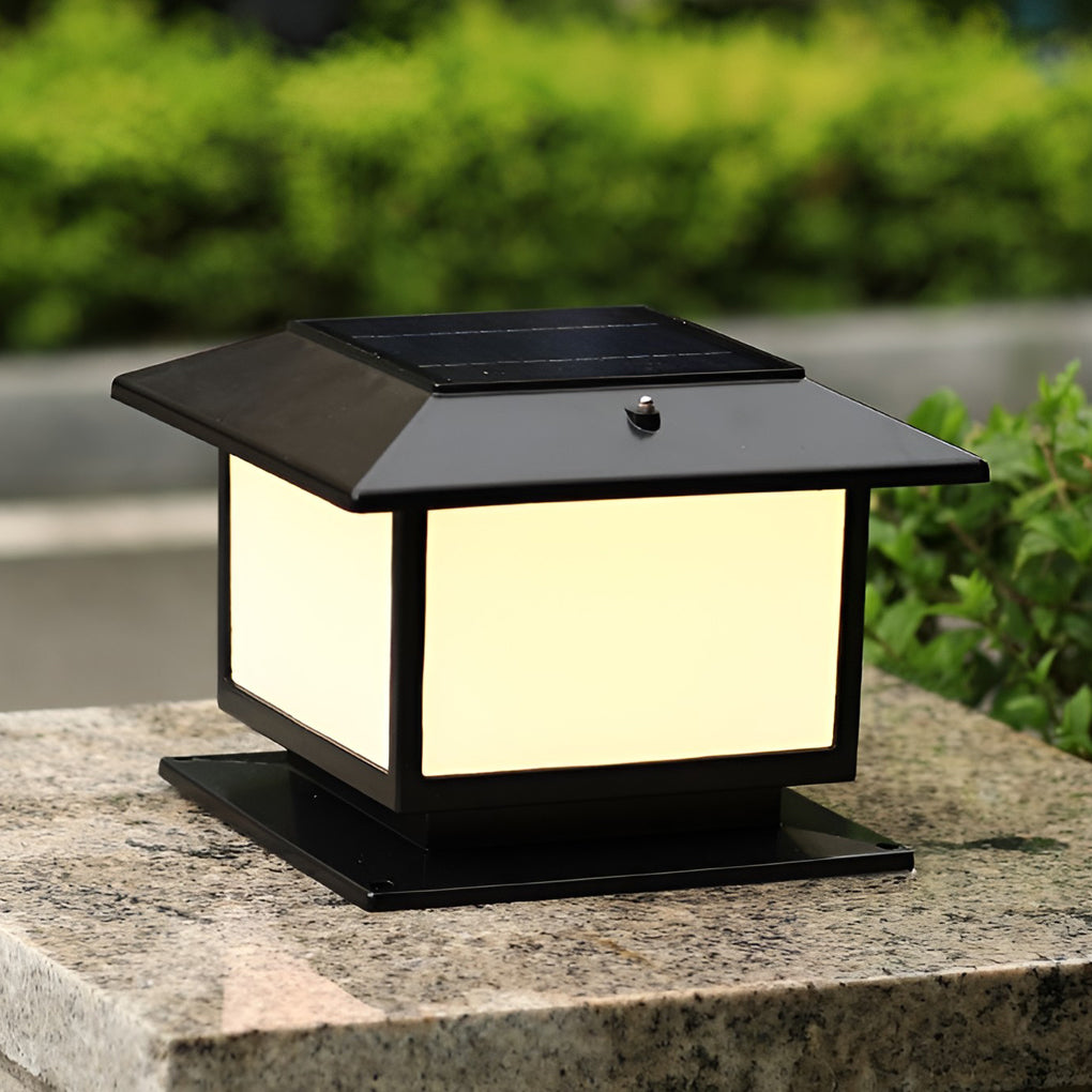 WINDSOR SQUARE TRIPLE DIMMER SOLAR FENCE POST ILLUMINATORS