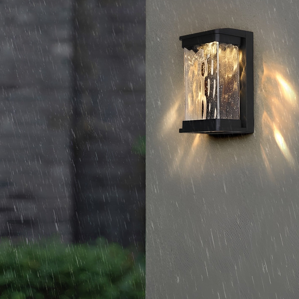 WINDSOR HARBOR AQUA-FUSED GLASS OUTDOOR WALL LIGHT