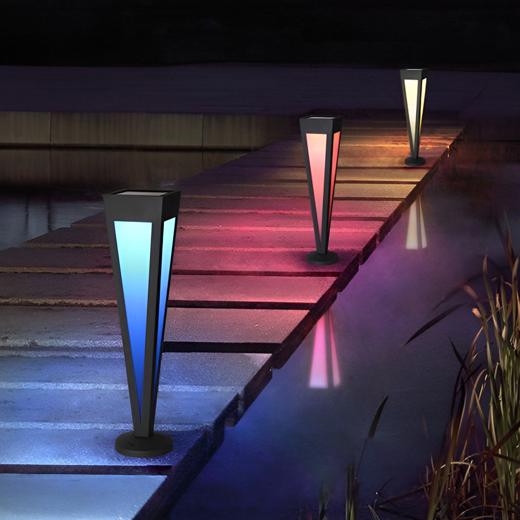 CHARLESTON SOLAR RAINBOW PATH LIGHT WITH CONICAL BASE