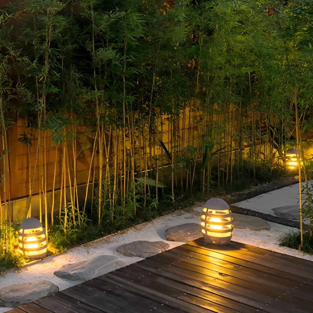 WINTHROP RAINBOW RESIN GARDEN ORB LIGHT, WATER-RESISTANT MODERN OUTDOOR ILLUMINATION