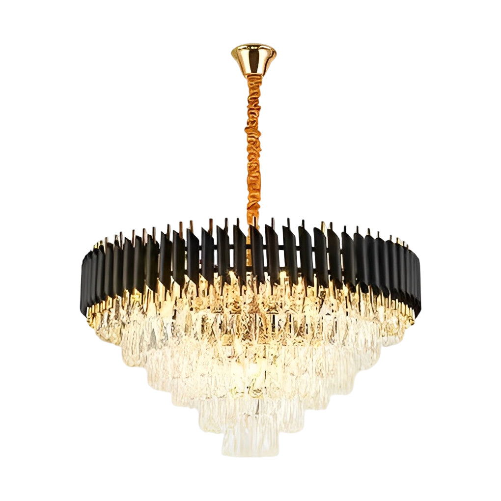 WINTHROP CRYSTAL RADIANCE THREE-TIERED CHANDELIER