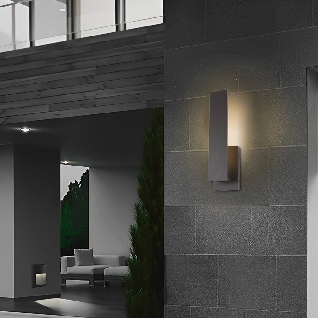 WINTERBOURNE ALUMINUM LED OUTDOOR WALL LANTERN - WATER-RESISTANT MINIMALIST DESIGN IN BLACK FINISH
