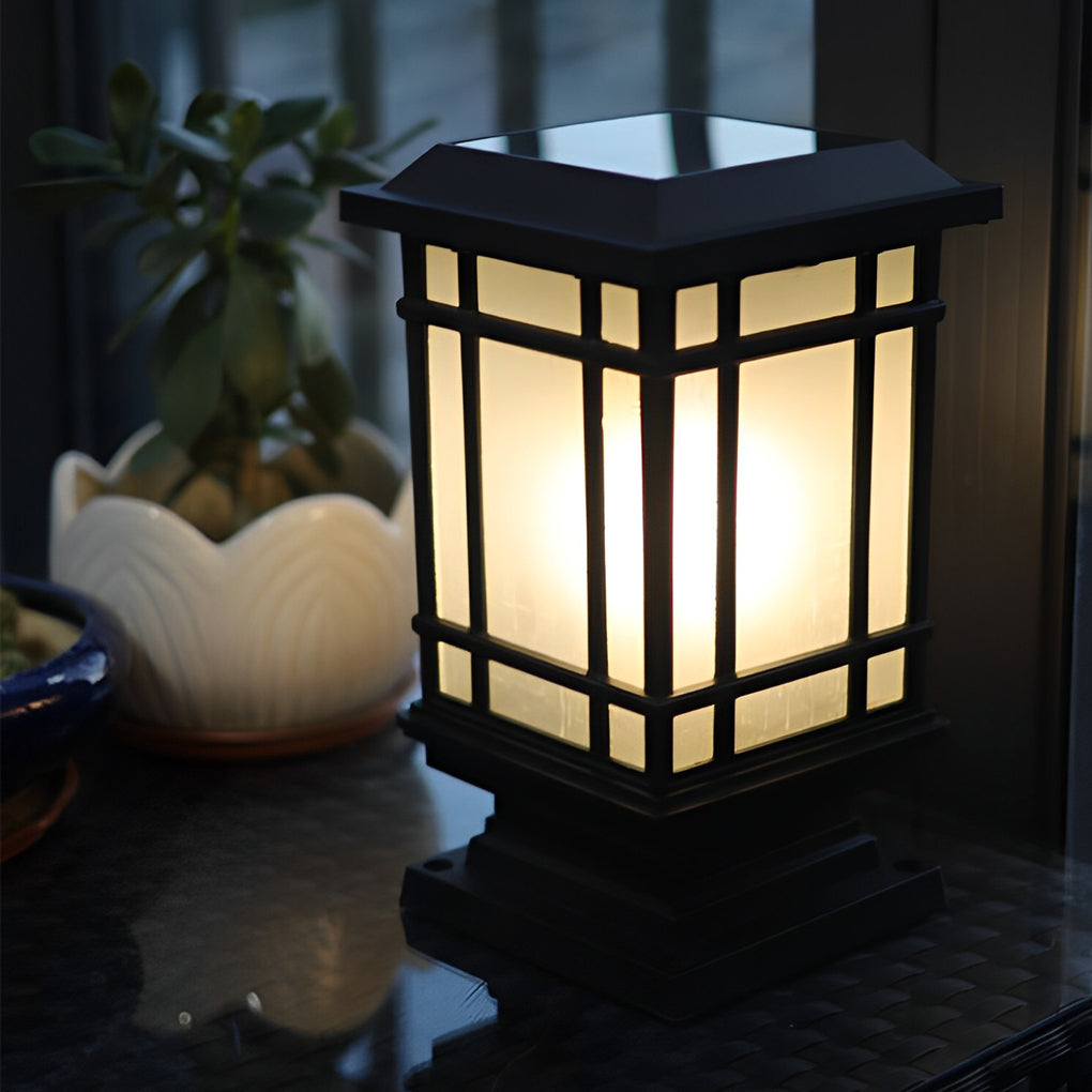 WINDSOR SOLAR TRIO DIMMER FENCE POST LANTERNS