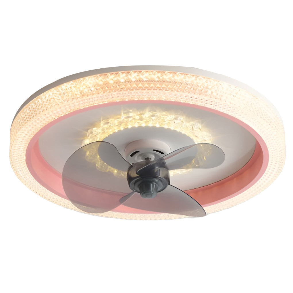 WINTHORPE CIRCULAR LED CEILING FAN WITH VARIABLE BRIGHTNESS AND 360° ROTATION