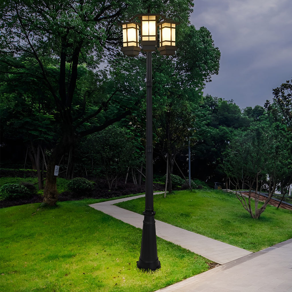 RAVENHURST TRIO OUTDOOR POST LANTERNS - WEATHER-RESISTANT MODERN LIGHTING