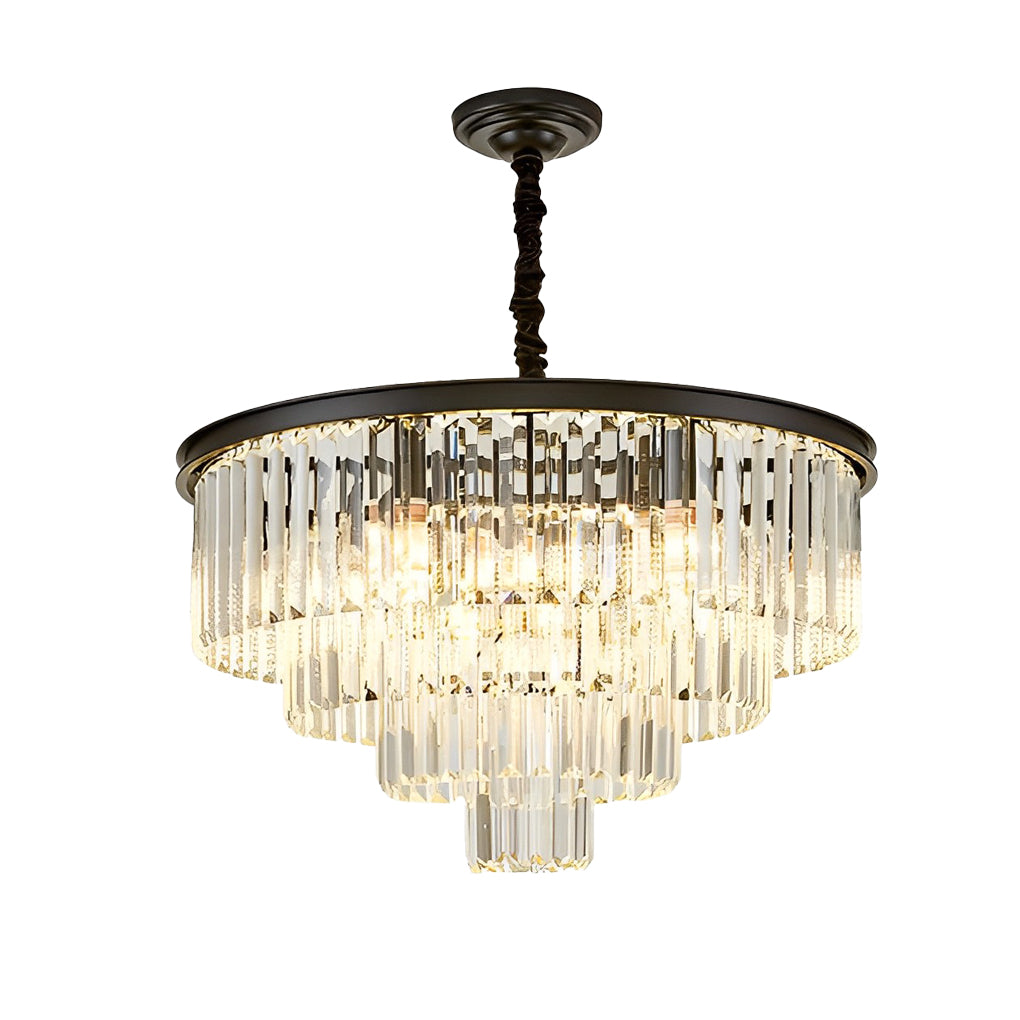 WINTHORPE CRYSTAL LAYERED GLOBE CHANDELIER