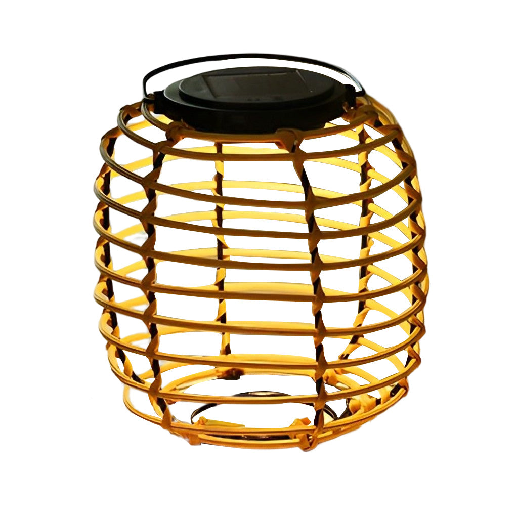 WHITLEY RATTAN-WOVEN SOLAR GARDEN ILLUMINATOR