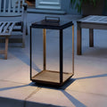 WINTHROP 11-INCH GLASS LED CARRIAGE LANTERN - WIRELESS OUTDOOR LIGHTING