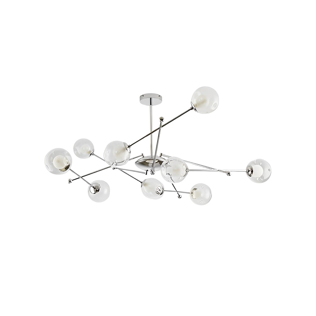 WHITBY TRIO DIMMER GLASS ORB CHANDELIER