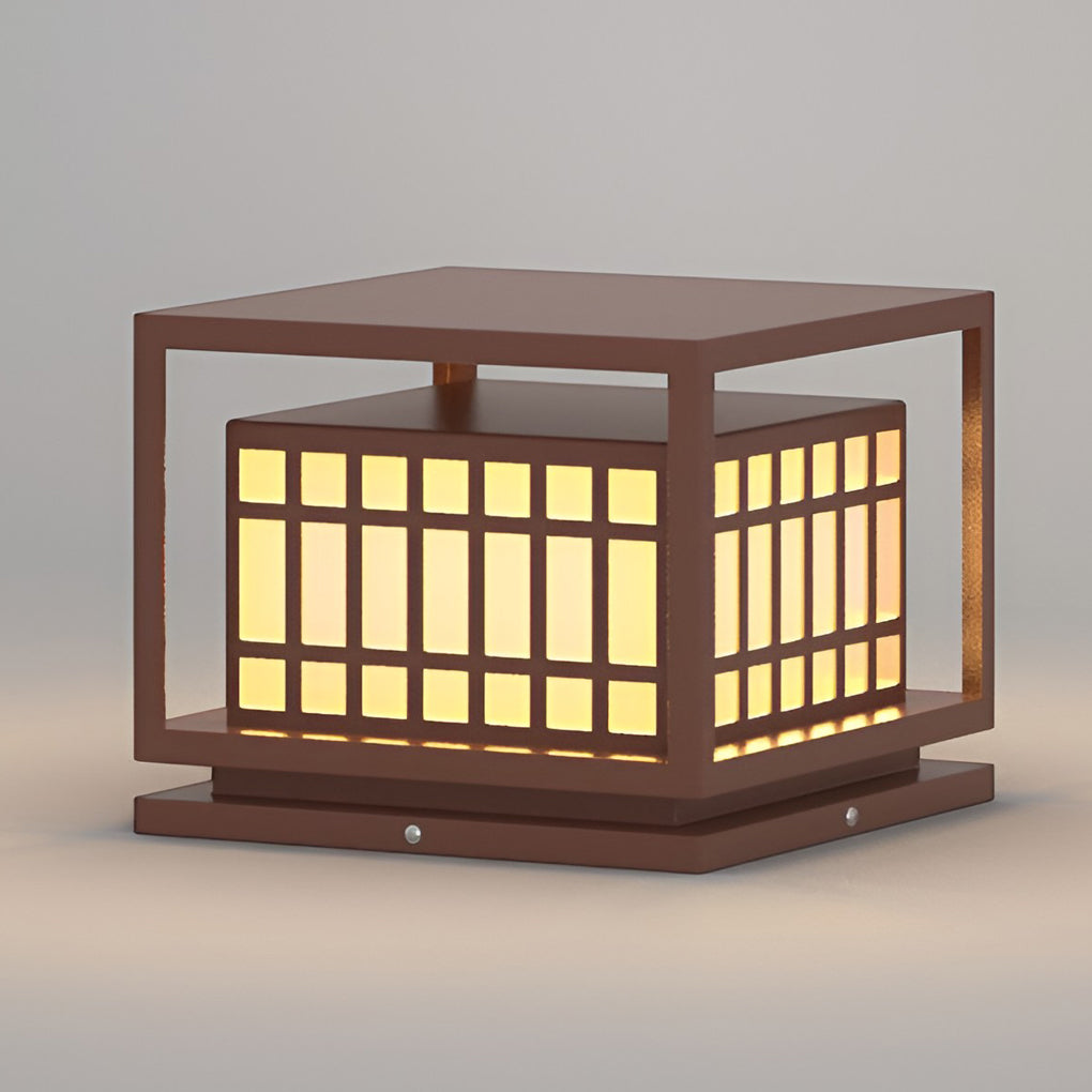 CHATHAM SQUARE LED OUTDOOR PILLAR LIGHTING WITH WATER-RESISTANT DESIGN