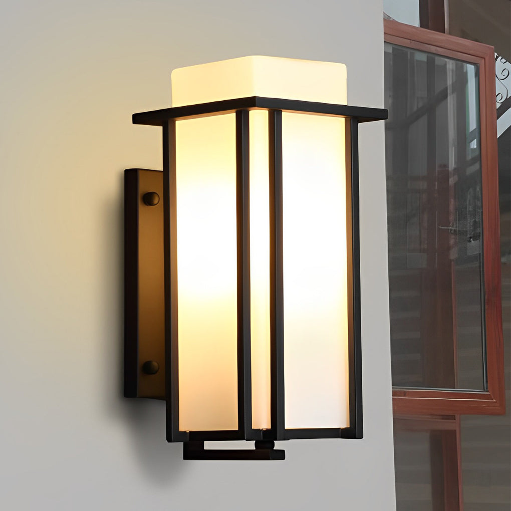 WINTHORPE SQUARE BLACK LED OUTDOOR WALL LIGHTING