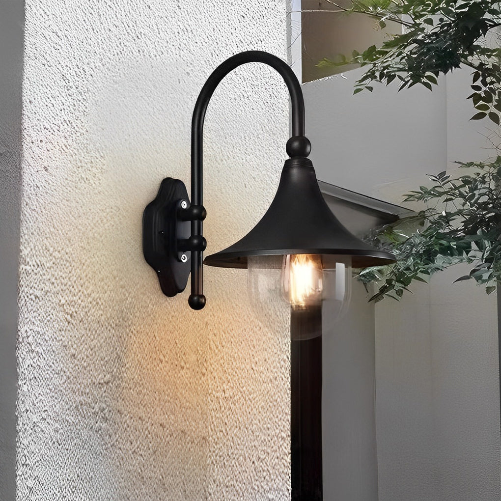 WINCHESTER TRUMPET-STYLE AQUATIC ILLUMINATOR WITH VINTAGE BLACK FINISH FOR OUTDOOR WALL DISPLAY