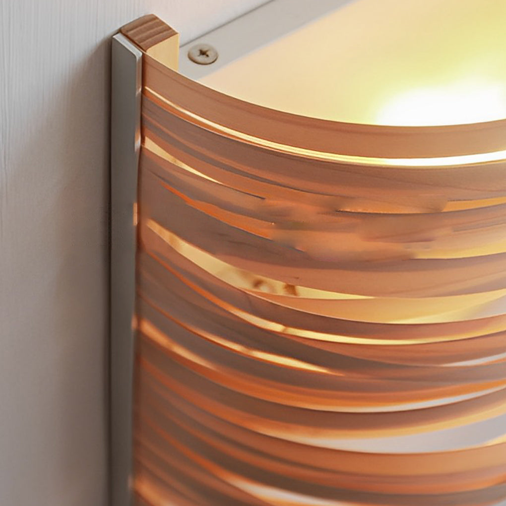 BRAMBLEWOOD SEMI-CYLINDRICAL NATURAL TIMBER WALL LANTERN