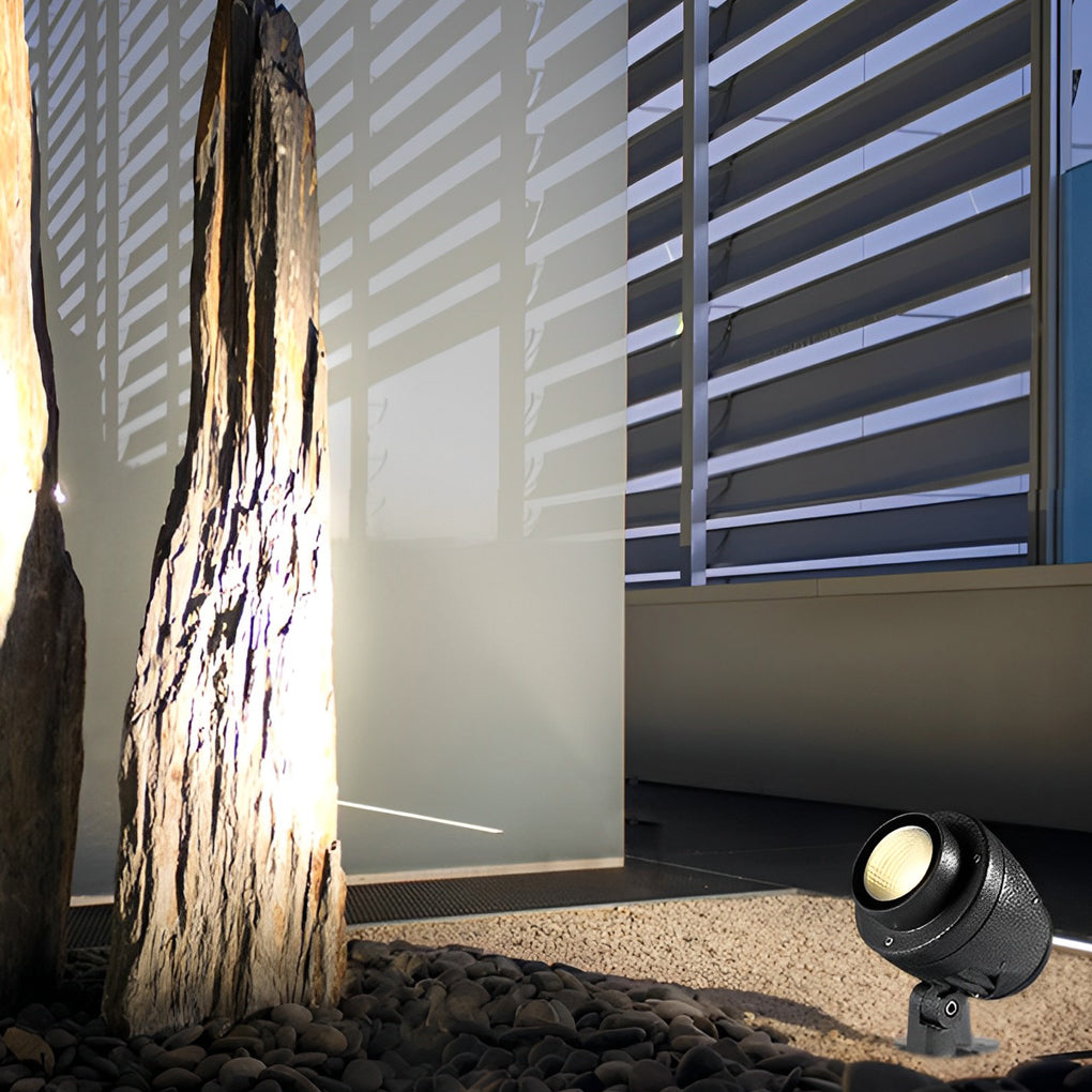 WINDSOR CIRCLE OUTDOOR LUMINAIRE, WATER-RESISTANT ADJUSTABLE SPOTLIGHT FOR LANDSCAPING