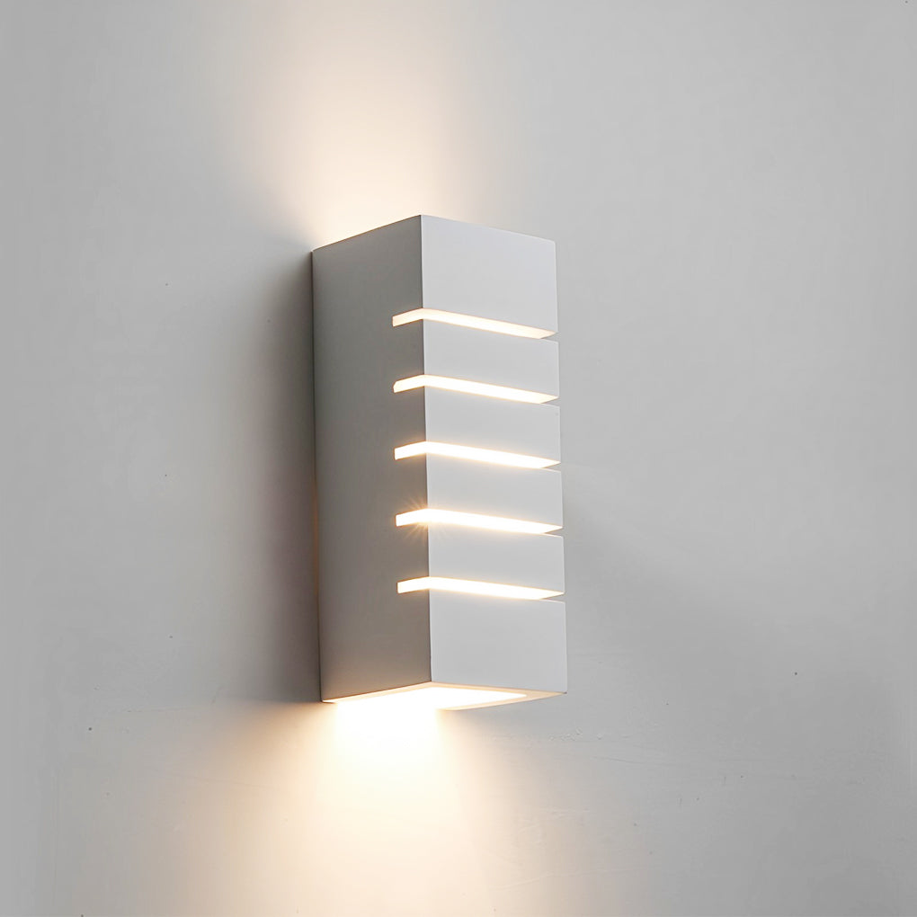 WINDSOR RECTANGULAR GYPSUM WALL SCONCE WITH DUAL LIGHTING