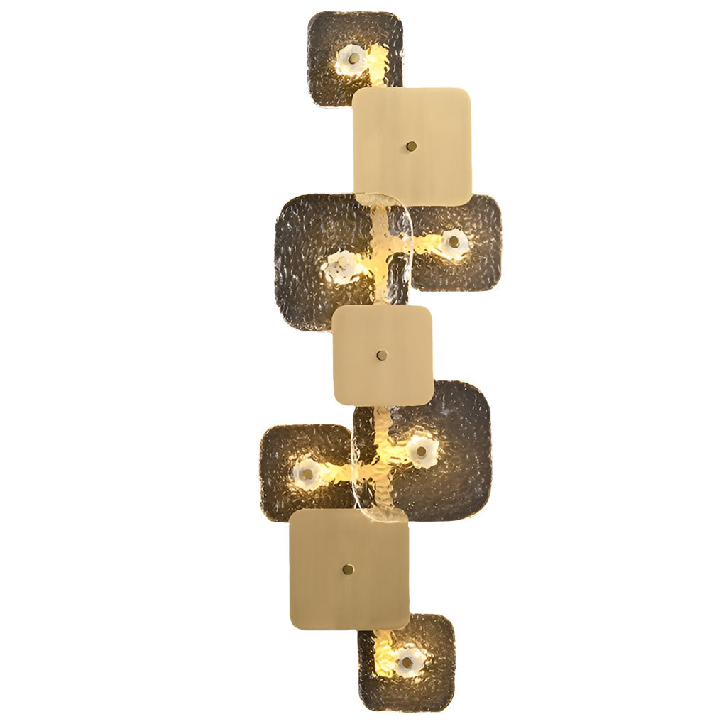 WINTHROP COPPER-FRAMED GLASS SQUARE WALL LIGHT