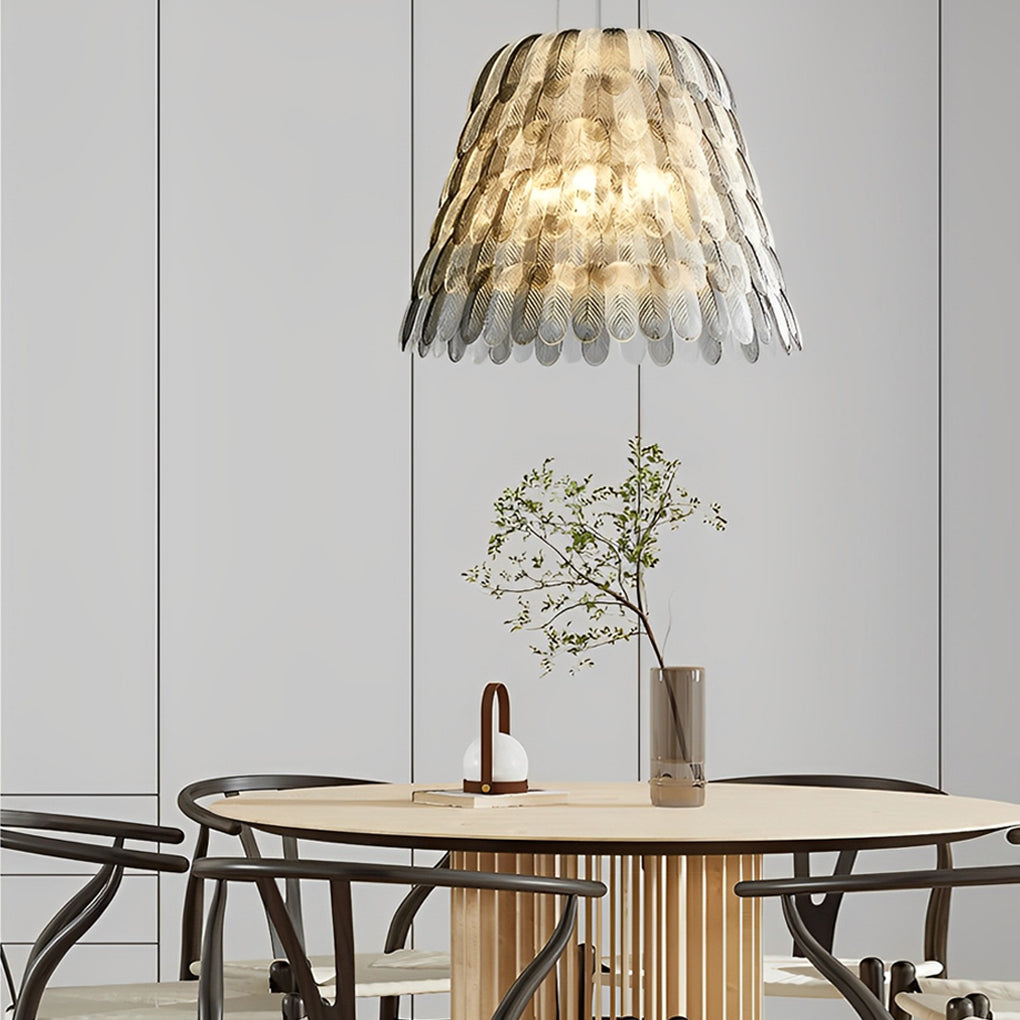 WINTHROP ACRYLIC PLUME TRILOGY CHANDELIER