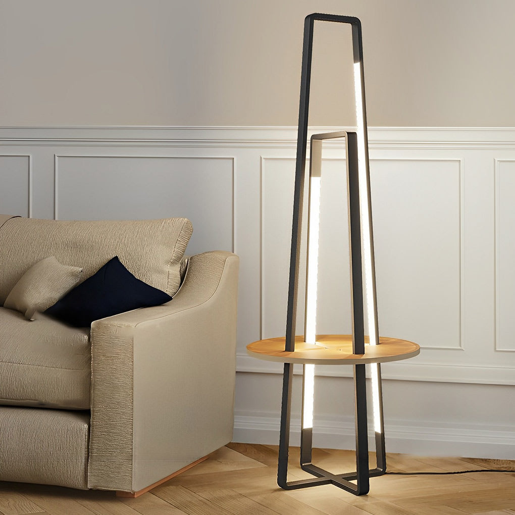 WINTHROP MODERN METAL LED TRAY FLOOR LAMP FOR LIVING SPACE
