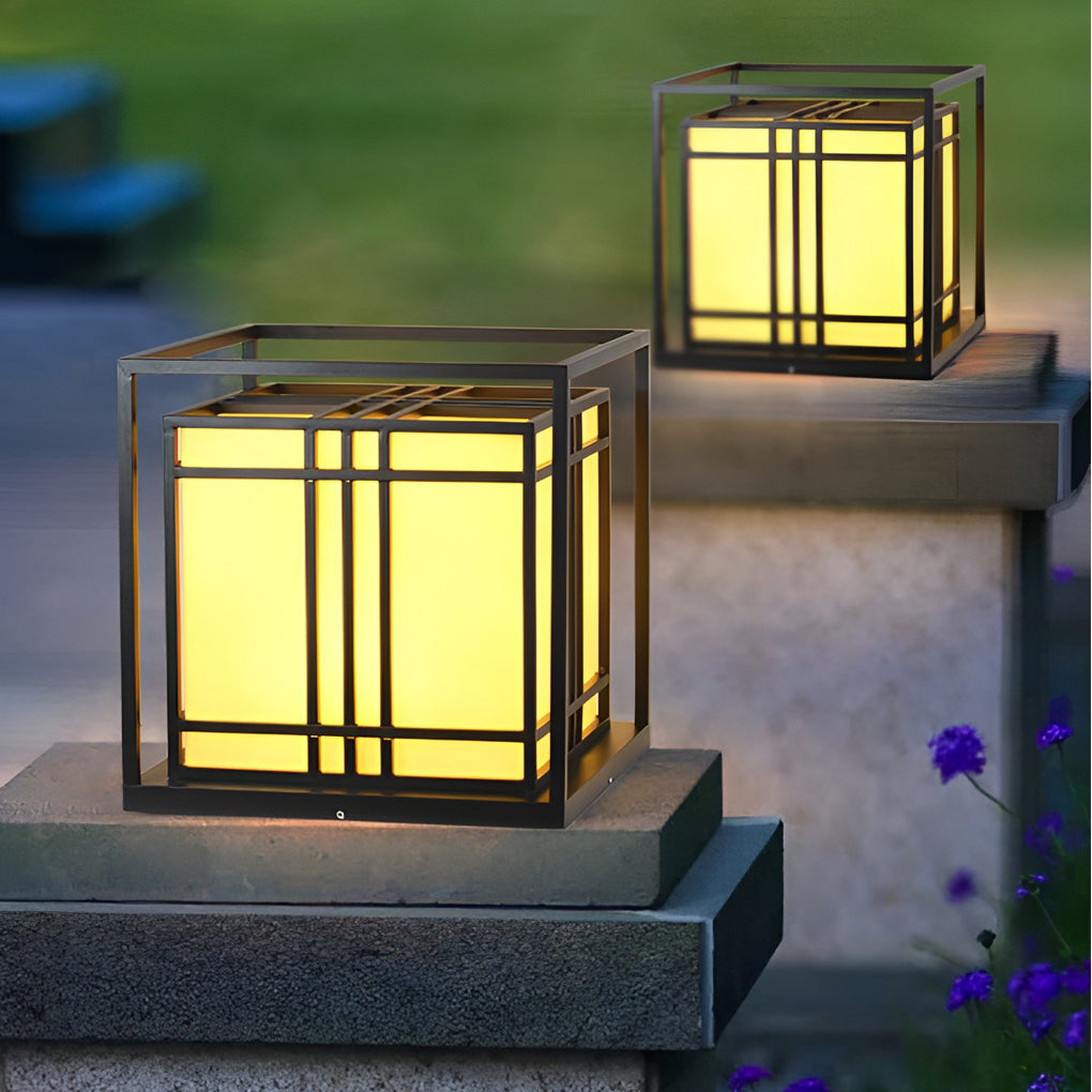 WINDSOR BLACK SQUARE LED OUTDOOR POST LIGHTS WITH WATERPROOF DESIGN