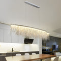 FENWICK ALUMINUM TASSEL LED DINING CHANDELIER
