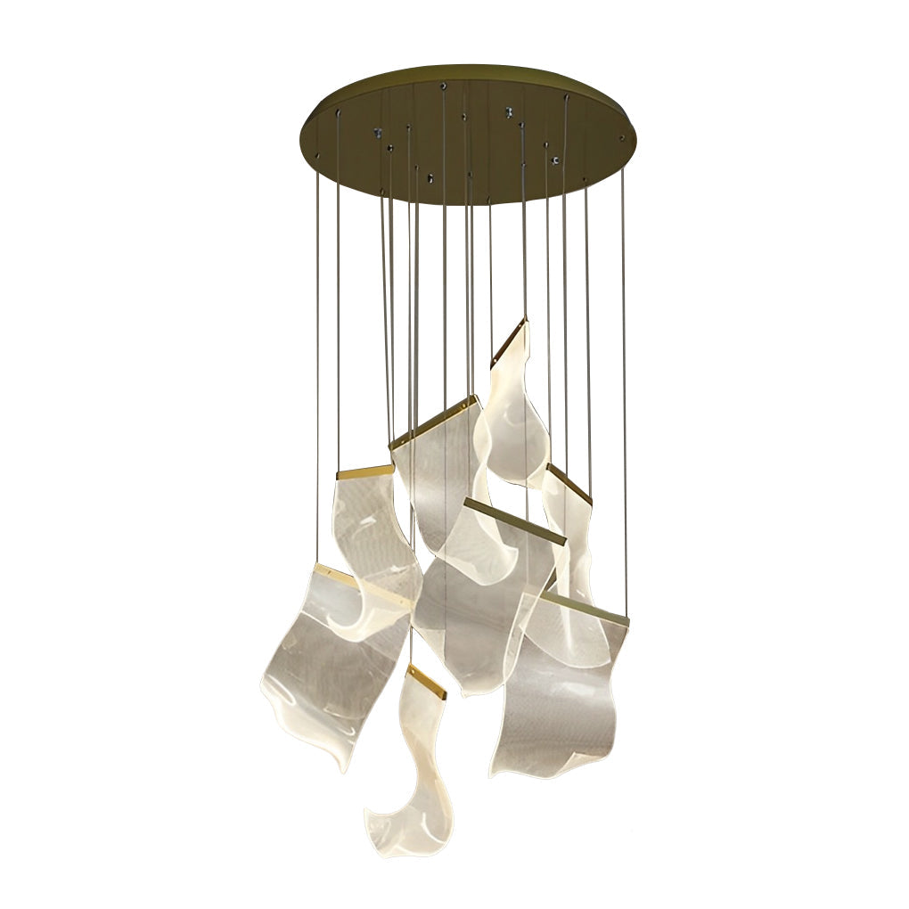 FELSTED CURVATURE ACRYLIC LED CHANDELIER WITH GRADUAL DIMMING