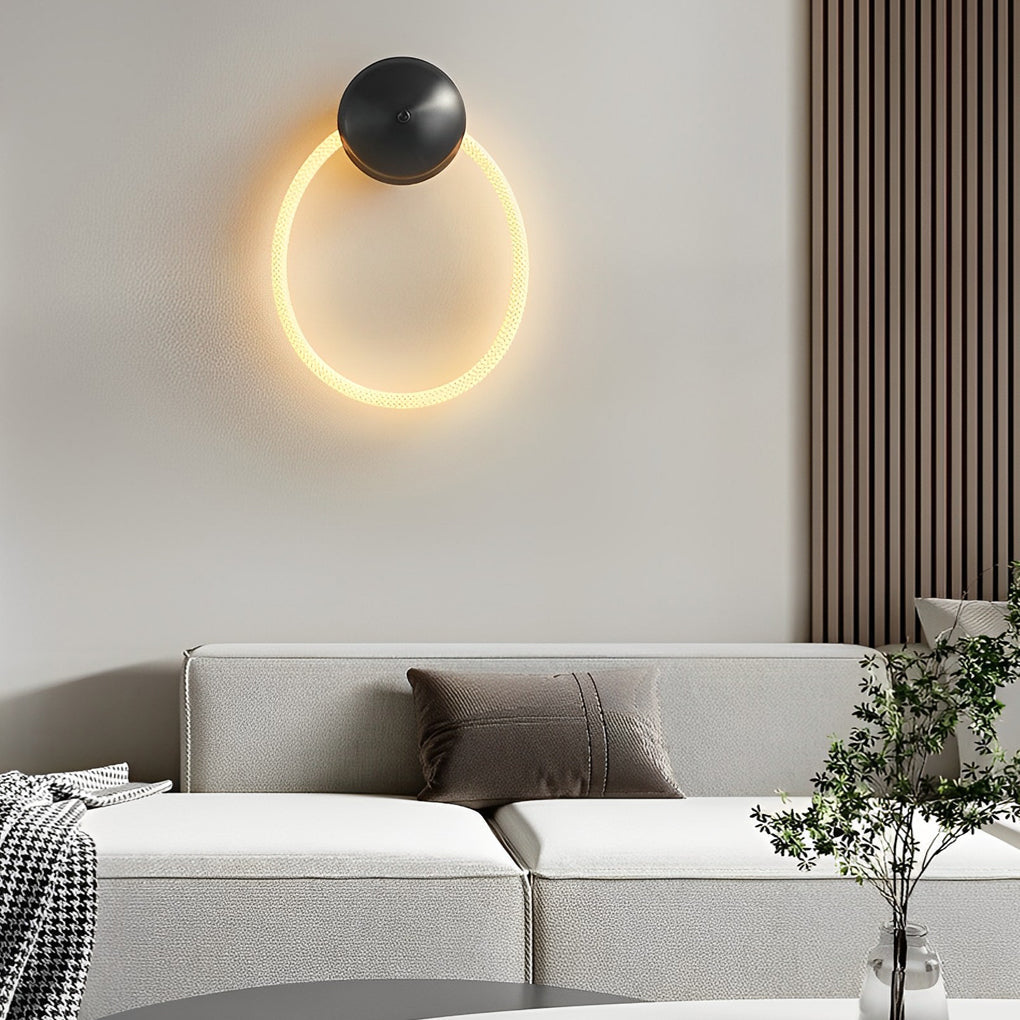 ALDERSON NIGHTFALL CIRCULAR WOVEN LED WALL LANTERN