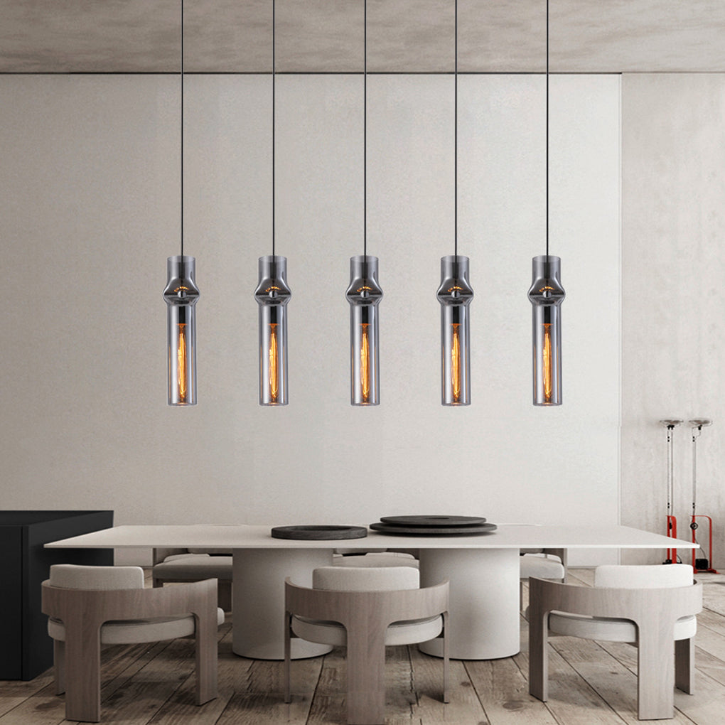 WINTHORPE CYLINDRICAL GLASS PENDANT CHANDELIER