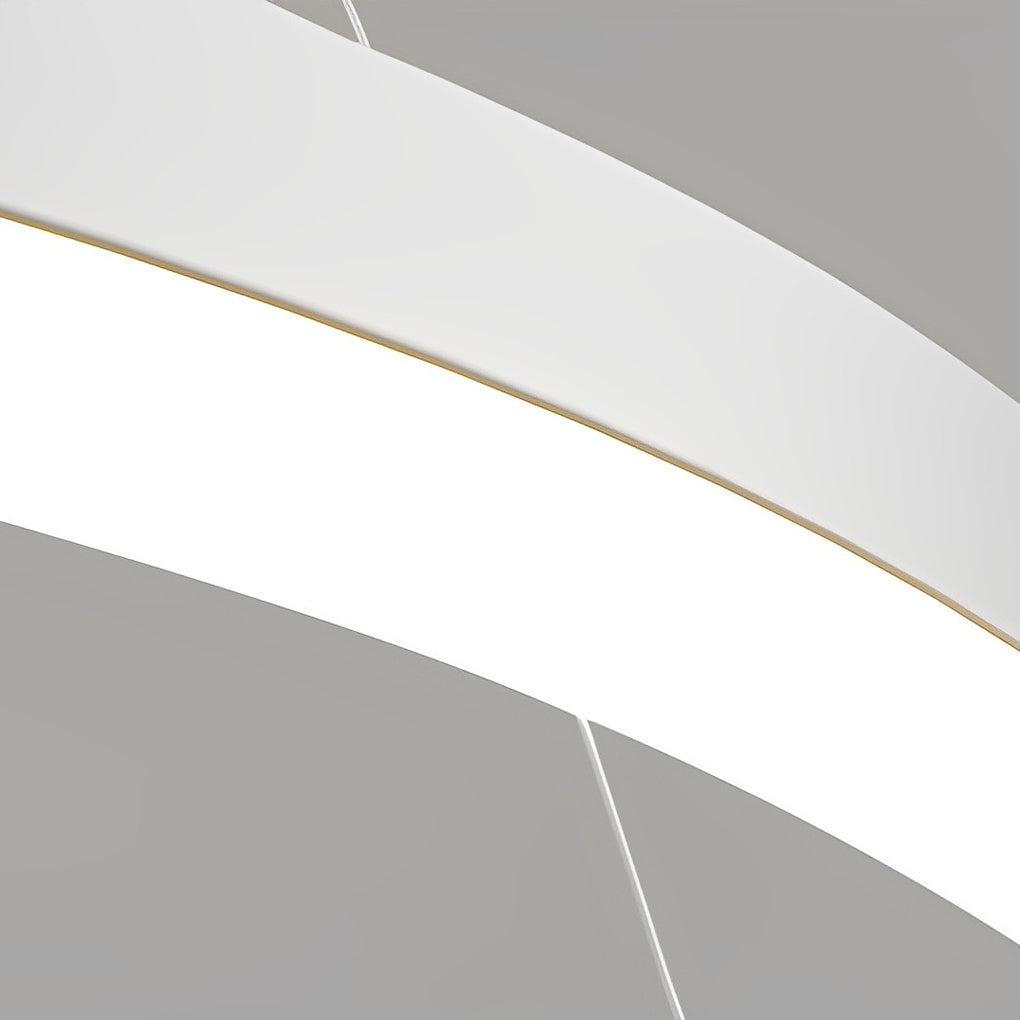 WINTHORPE MODERN LED TRIPLE RING CHANDELIER WITH DIMMABLE WHITE LIGHT