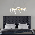 WHITLEY MODERN METAL LED CHANDELIER WITH GLISTENING ACCENTS