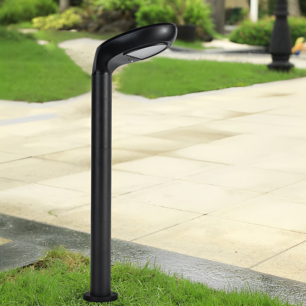 CHARLESTON NIGHTSCAPE SOLAR GARDEN ILLUMINATOR - Sleek Black Aluminum Design for Outdoor Ambiance