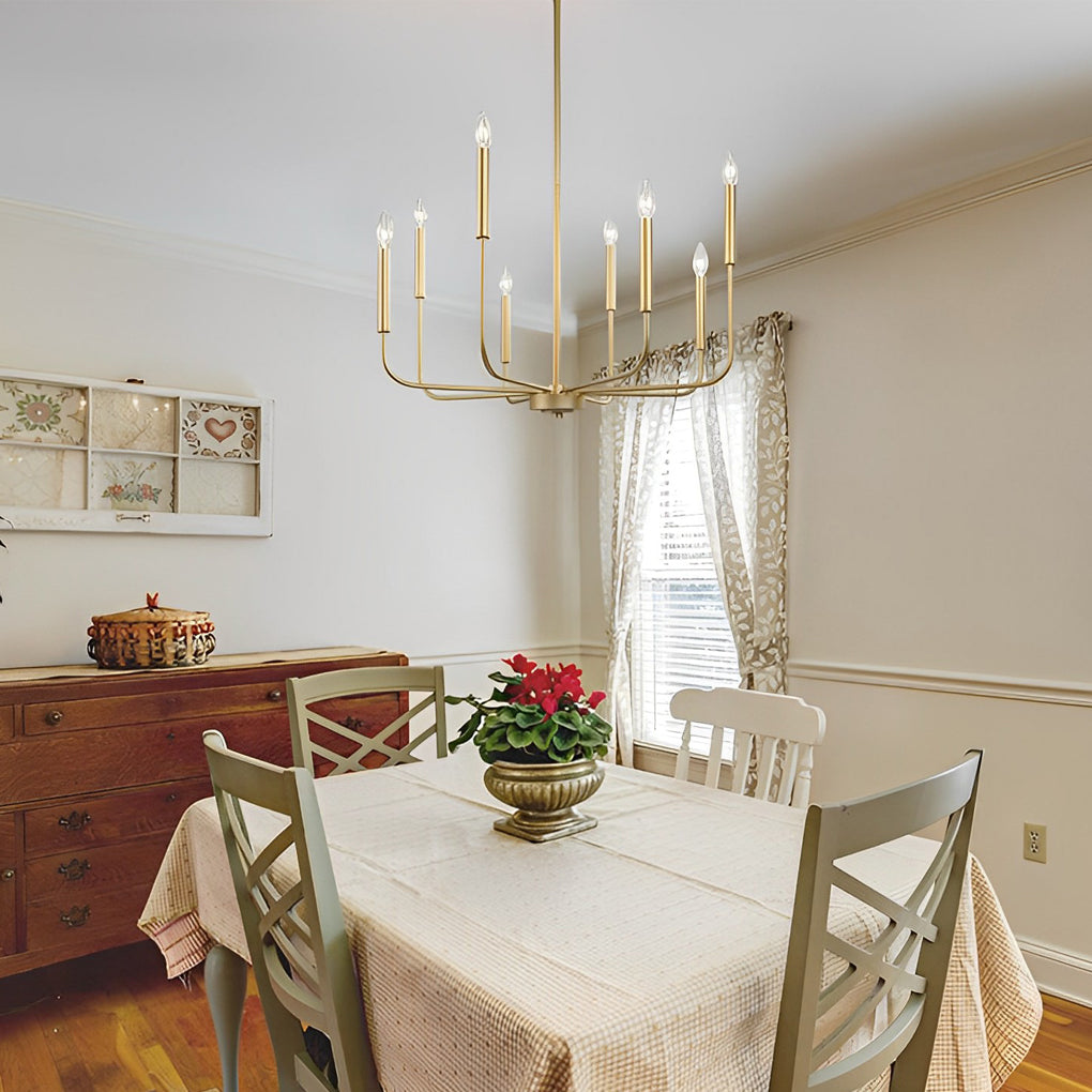 WINTHROP EIGHT-BULB DIMMABLE INDUSTRIAL CHANDELIER