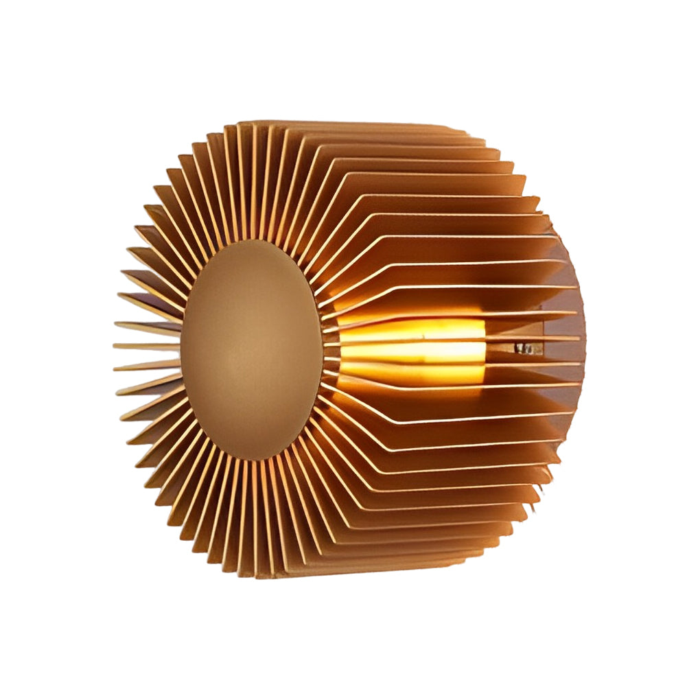 FENWICK SUNBURST ALUMINUM WALL LANTERN