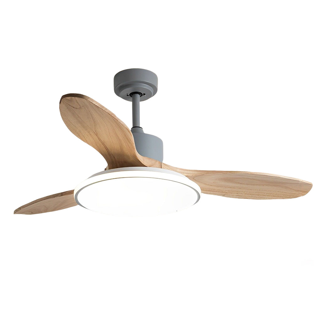 WINDSOR WOODEN TRIO DIMMER CEILING FAN LIGHT WITH REMOTE