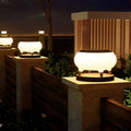 WINDSOR CIRCLE SOLAR GLOW FENCE LIGHTS - IP65 WATER-RESISTANT BLACK FINISH
