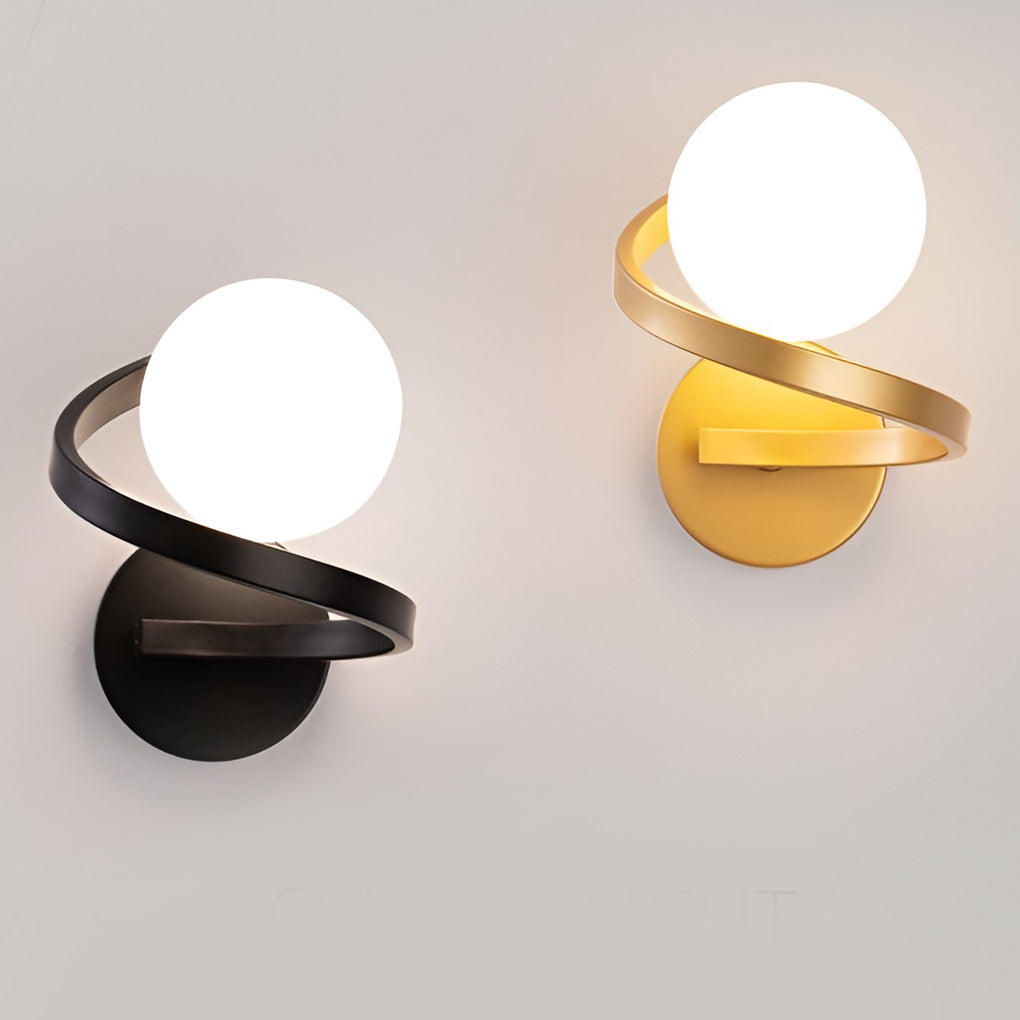 WINTHORPE CURVATURE METAL LED WALL LANTERN