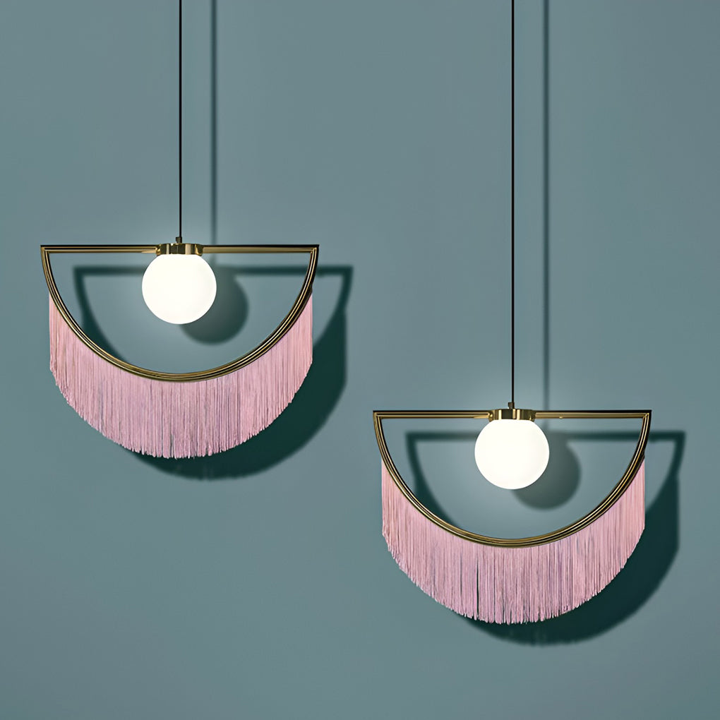 FLORENCE ROSE TASSELED LED PENDANT LIGHT